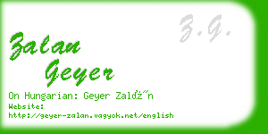 zalan geyer business card